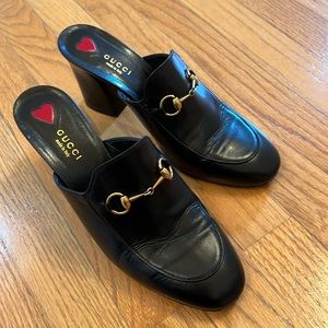 Gucci Black Horsebit Mule
